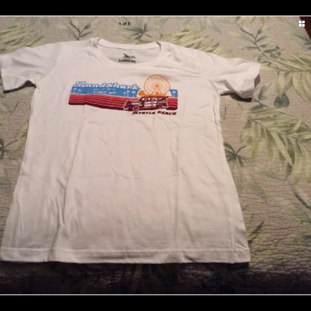 Landshark Myrtle Beach White  T-Shirt Medium MWT